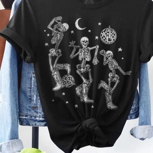 Oversized dancing Skelton tee - Picture 2 of 3